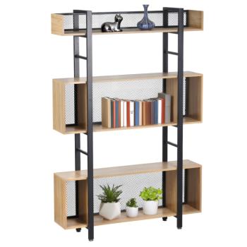 3 polcos polcállvány, tölgy/fekete, KILIS NEW TYP 3 kép