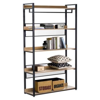 5 polcos állvány, tölgy/fekete, KILOS NEW TYP 3 kép