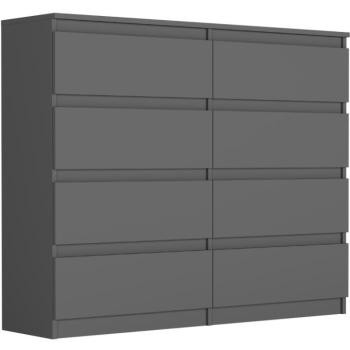 8 fiókos komód R-120-S8 - különböző színű változatokban antracit kép