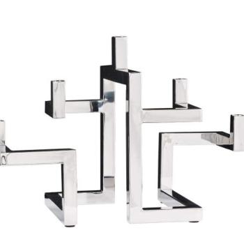 ABSTRACT ezüst gyertyatartó 5 ágú kép