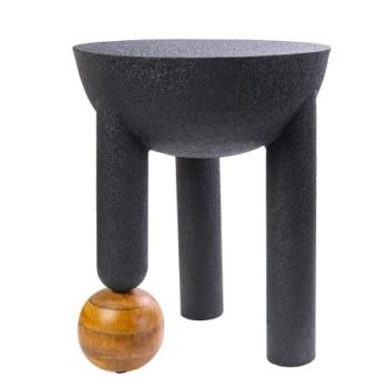 ABSTRACT fekete-arany mangófa lerakóasztal kép