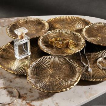 ABSTRACT LEAF arany alumínium dekortál 45cm kép