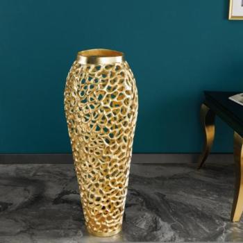 ABSTRACT LEAF arany alumínium váza 65cm kép