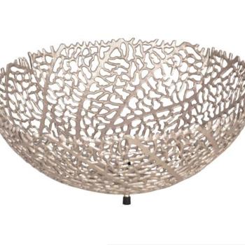 ABSTRACT LEAF ezüst alumínium dísztál 45cm kép