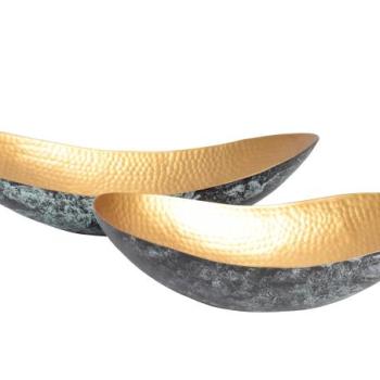 ABSTRACT ORIENT arany alumínium dekortál 2er set kép