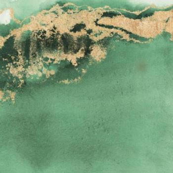 Absztrakt mintájú tapéta, 200x280 cm, zöld - arany - ABSTRAIT TERRA kép