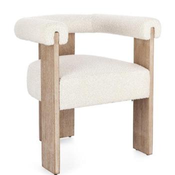 AGAPE boucle fehér karfás szék kép