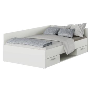 Ágy, 120x200, fehér, BOAT kép