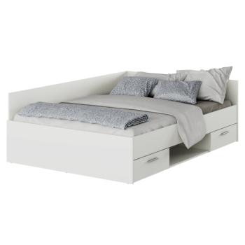 Ágy, 140x200, fehér, BOAT kép