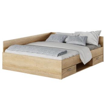 Ágy, 160x200, sonoma tölgy, BOAT kép