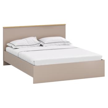 Ágy, 160x200, szürkésbarna Taupe/kő tölgy, IDOL kép