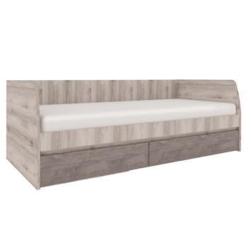 Ágy 2S, 90x200, nairobi gesztenye/onix, JESI NEW kép