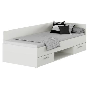 Ágy, 90x200, fehér, BOAT kép