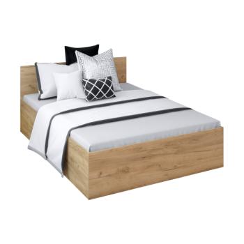 Ágy fém ráccsal és tárolóhellyel, 140x200, artisan tölgy, DOLI kép