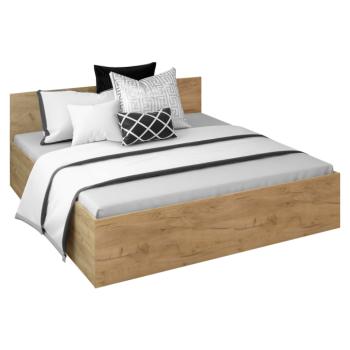 Ágy fém ráccsal és tárolóhellyel, 180x200, artisan tölgy, DOLI kép