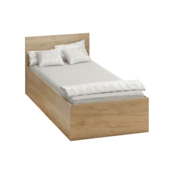 Ágy fém ráccsal és tárolóhellyel, 90x200, artisan tölgy, DOLI kép