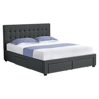 Ágy ráccsal, 180x200, szürke, MILARA kép