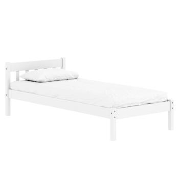 Ágy ráccsal, fehér, fenyőfa, 90x200, MAVIL kép
