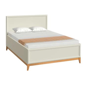 Ágy ráccsal, kasmír krém/tölgy, 140x200, VENDY W-17 kép