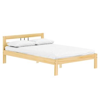 Ágy ráccsal, természetes, fenyőfa, 140x200, JONA kép