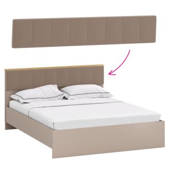 Ágyvég panel, szürkésbarna Taupe szövet, IDOL kép