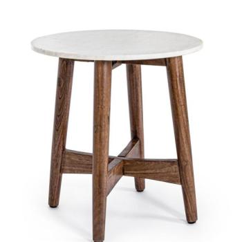 ALBANY barna akácfa dohányzóasztal 52cm kép