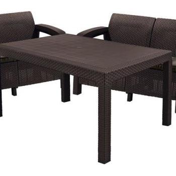 Allibert Kerti rattan bútor készlet CORFU FIESTA Barna kép