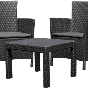 Allibert Kerti rattan bútor szett ROSARIO BALCONY Antracit kép