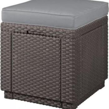 Allibert Mesterséges rattan lábtartó CUBE Grafit kép
