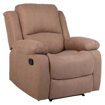 Állítható relaxáló fotel, barna szövet, ASKOY NEW kép