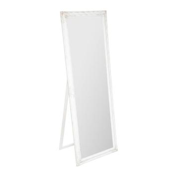 Állótükör faragott fa kerettel, fehér, 172 x 62 cm - LIBERTÉ kép