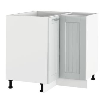 Alsó sarokszekrény, világosszürke/fehér, univerzális, JULIA TYP 62 kép