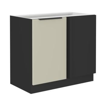 Alsó szekrény, kasmír/fekete, ARAKA 105 ND 1F BB kép