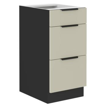 Alsó szekrény, kasmír/fekete, ARAKA 40 D 3S BB kép