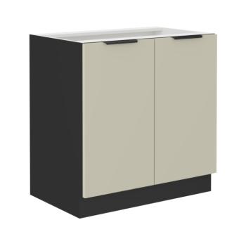 Alsó szekrény, kasmír/fekete, ARAKA 80 D 2F BB kép