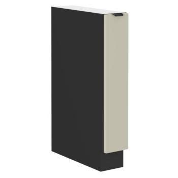 Alsó szekrény kihúzható kosárral, kasmír/fekete, ARAKA 15 D CARGO BB kép