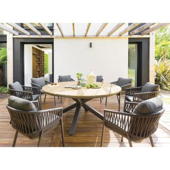 Alumínium étkezőgarnitúra COLUMBIA 1+8 (antracit) kép