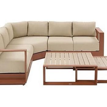 Alumínium sarokgarnitúra 5 személyes MADRID NEW (mahagóni) kép