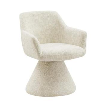 AMBIENTO bézs polyester zsenília forgószék kép