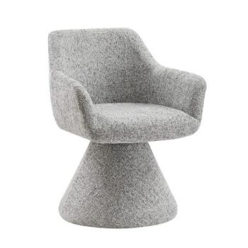 AMBIENTO szürke polyester zsenília forgószék kép