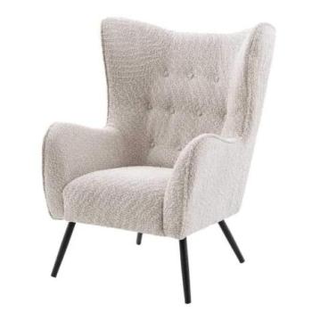 AMSTERDAM greige bouclé fotel kép