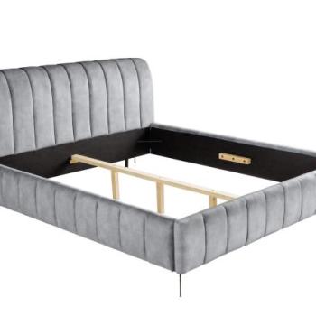 AMSTERDAM szürke bársony ágy 180x200 cm kép