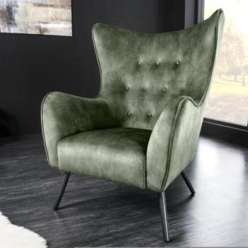 AMSTERDAM zöld bársony fotel kép