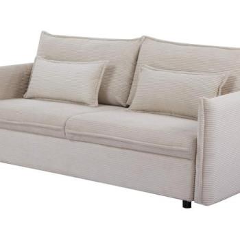 APARTMENT bézs kordbársony kanapéágy kép