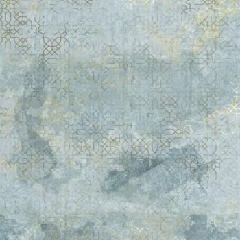 Aranyozott mintás tapéta, 200x250 cm, türkiz - arany - MARBRURE kép