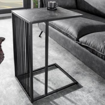 ARCHITECTURE fekete márvány mintázatú dohányzóasztal 60cm kép