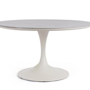 ARNOLD bézs szinterezett kő étkezőasztal 120cm kép