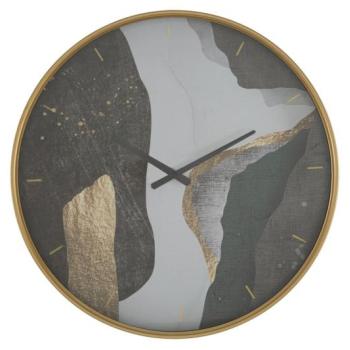 ART CLOCK II fekete és arany vas falióra kép