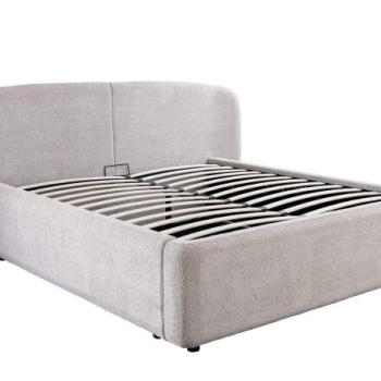 ART DECO szürkésbarna buklé ágy 180x200 cm kép