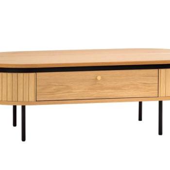 ATELIER barna tölgyfa furnér dohányzóasztal 120 cm kép